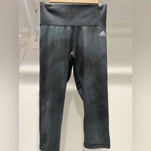 Adidas women’s cropped legging black polka dots